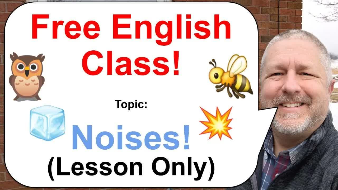 Let's Learn English! Topic: Noises! 💥🐝🧊 (Lesson Only)